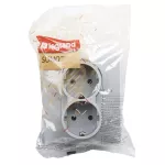 SUNO - Gniazdo SCHUKO 2x2P+Z z przesłoną - zaciski automatyczne (monoblok), Aluminium
