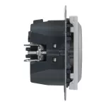 SUNO - Gniazdo SCHUKO 2P+Z - 16 A - 250 V~ - + USB TYP C - 1,5 A - 5 V, Aluminium