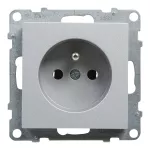 SUNO - Gniazdo 2P+Z - 16 A - 250 V~ - zaciski śrubowe, Aluminium