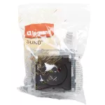 SUNO - Gniazdo 2P+Z IP44 - 16 A - 250 V~ - zaciski automatyczne - z przesłoną, Aluminium