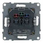 SUNO - Gniazdo płaskie 2P+Z - 16 A - z USB Typ - C - 1,5 A - zaciski automatyczne - z przesłoną, Aluminium