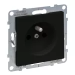 SUNO - Gniazdo 2P+Z z przesłoną - 16A - 250 V~ - zaciski śrubowe, Czarny
