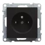 SUNO - Gniazdo 2P+Z - 16 A - 250 V~ - zaciski śrubowe, Czarny