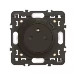 CELIANE 3 - MECHANIZM Z PLAKIETKĄ I UCHWYTEM: GNIAZDO PŁASKIE 2P+Z + USB C Z ZACISKAMI AUTOMATYCZNYMI I PRZESŁONAMI - KOLOR: CZARNY