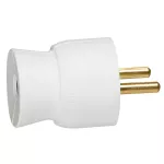 WTYCZKA 2P+Z - 16 A - PLASTIKOWA - BIAŁA - PROSTE WYJŚCIE PRZEWODU.