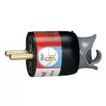 WTYCZKA 2P+Z - 16A - PLASTIKOWA - CZARNA - OBROTOWA