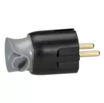 WTYCZKA 2P+Z - 16A - PLASTIKOWA - CZARNA - OBROTOWA
