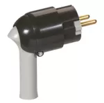 WTYCZKA 2P+Z - 16A - PLASTIKOWA - CZARNA - Z DŹWIGNIĄ