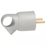 WTYCZKA 2P+Z - 16 A - PLASTIKOWA - SZARA- Z PIERŚCIENIEM
