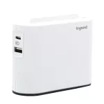 ROZGAŁĘŹNIK 2X2P, USB A+C - BIAŁY/GRAFITOWY
