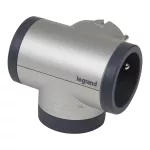 ROZGAŁĘŹNIK OBROTOWY 2X2P+Z, USB A+C - ALUMINIUM/GRAFITOWY