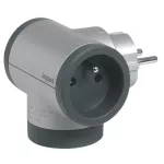 ROZGAŁĘŹNIK OBROTOWY 2X2P+Z, USB A+C - ALUMINIUM/GRAFITOWY