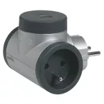 ROZGAŁĘŹNIK OBROTOWY 2X2P+Z, USB A+C - ALUMINIUM/GRAFITOWY