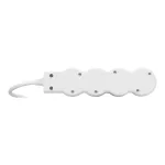 PRZEDŁUŻACZ STANDARD 4X2P+Z, Z PRZEWODEM 1.5 METRA 3X1.0 MM2 - BIAŁY/BŁĘKITNY