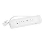 PRZEDŁUŻACZ NAROŻNY 4X2P+Z, Z PRZEWODEM 1.0 METRA 3X1.5 MM2 - BIAŁY