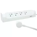 PRZEDŁUŻACZ NAROŻNY 4X2P+Z, Z PRZEWODEM 1.0 METRA 3X1.5 MM2 - BIAŁY