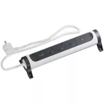 Przedłużacz PREMIUM, obrotowy, 3x2P+Z, z dwoma gniazdami USB C i ogranicznikiem przepięć, z przewodem 1,5 m 3x1.0 mm² - BIAŁY/GRAFITOWY
