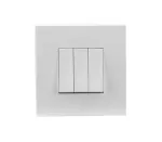 MOSAIC - Łącznik potrójny 20 AX 250 V~ - 2 modułowy - Biały