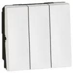 MOSAIC - Łącznik potrójny 20 AX 250 V~ - 2 modułowy - Biały