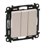 VALENA LIFE ŁĄCZNIK POTRÓJNY KREMOWY 10 AX - 250 V~
