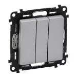 VALENA LIFE ŁĄCZNIK POTRÓJNY ALUMINIUM 10 AX - 250 V~