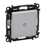 VALENA LIFE ŁĄCZNIK JEDNOBIEGUNOWY PODŚWIETLANY ALUMINIUM 250 V~