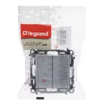 VALENA LIFE ŁĄCZNIK SCHODOWY PODWÓJNY ALUMINIUM 10 AX - 250 V~