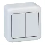 FORIX IP44 - ŁĄCZNIK SCHODOWY PODWÓJNY 10 AX SZARY