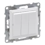 SUNO - Łącznik potrójny - 20 AX - 250 V~ - zaciski śrubowe, Biały