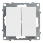 SUNO - Łącznik świecznikowy - 10 AX - 250 V~ - zaciski automatyczne, Biały