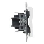 SUNO - Łącznik schodowy podwójny - 10 AX - 250 V~ - zaciski automatyczne, Biały