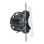 SUNO - Łacznik jednobiegunowy podświetlany - 10 AX - 250 V~ - zaciski automatyczne, Biały