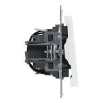 SUNO - Łącznik schodowy z podświetleniem - 10 AX - 250 V~ - zaciski automatyczne, Biały