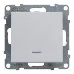 SUNO - Łącznik schodowy z podświetleniem - 10 AX - 250 V~ - zaciski automatyczne, Aluminium