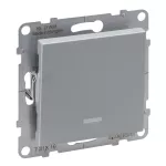 SUNO - Łącznik schodowy z podświetleniem - 10 AX - 250 V~ - zaciski automatyczne, Aluminium