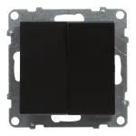 SUNO - Łącznik świecznikowy - 10 AX - 250 V~ - zaciski automatyczne, Czarny