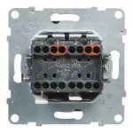 SUNO - Łącznik schodowy podwójny - 10 AX - 250 V~ - zaciski automatyczne, Czarny