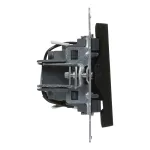 SUNO - Łącznik schodowy z podświetleniem - 10 AX - 250 V~ - zaciski automatyczne, Czarny