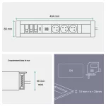 INCARA: MULTILINK - 3X2P+Z / USB A+C / 3XRJ45 / HDMI - 2,0 M-BIAŁY