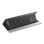 INCARA: POP UP - 3X2P+Z / USB A+C - 2,0 M-SZCZOTKOWANE ALUMINIUM