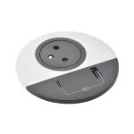 INCARA: DISQ 80 - 2P+Z / USB A+C - 0,5 M WIELAND-METAL/CZARNY
