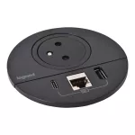 INCARA: DISQ 80 - 2P+Z / USB A+C / RJ45 - 2,0 M-CZARNY