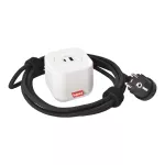 INCARA: ELECTR'ON - PODSTAWA USB A+C Z OBUDOWĄ - 2,5 M-BIAŁY