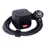 INCARA: ELECTR'ON - PODSTAWA USB A+C Z OBUDOWĄ - 2,5 M-CZARNY