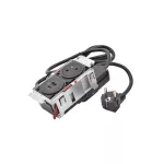 INCARA: DISQ'IN - 2P+Z / USB A+C - 2,0 M-CZARNY