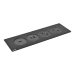 INCARA: DISQ'IN - 2X2P+Z / USB A+C / HDMI - 2,0 M-CZARNY