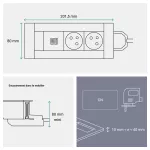 INCARA: MULTILINK - 2X2P+Z / USB A+C - 2,0 M-CZARNY