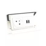 INCARA: POP UP - 2P+Z / USB A+C - 2,0 M-BIAŁY