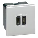 MOSAIC - Ładowarka USB 2400 mA Typ-C aluminium