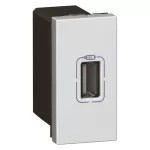 MOSAIC GNIAZDO ZASILAJĄCE 1 X USB 5 V 750 MA - ALUMINIUM